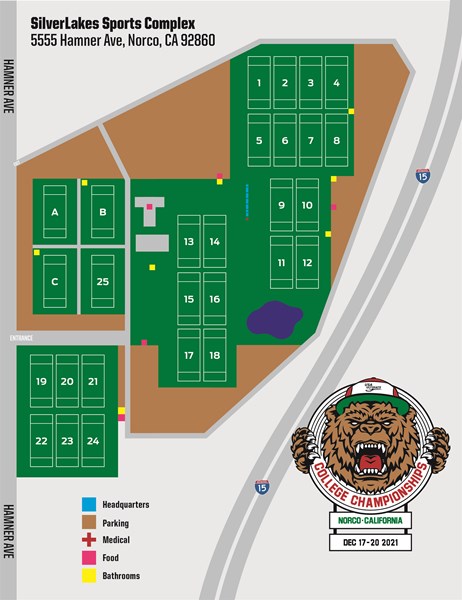 Silverlakes soccer complex map