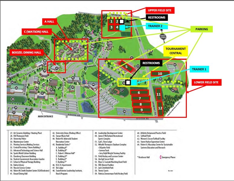 Slippery Rock University Campus Map Slippery Rock Campus Map | Campus Map